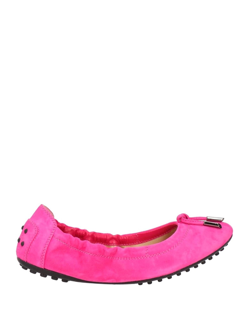Tod’s Ballerina Gommino Suede Magenta Ballet Flats Size 6.5 NIB